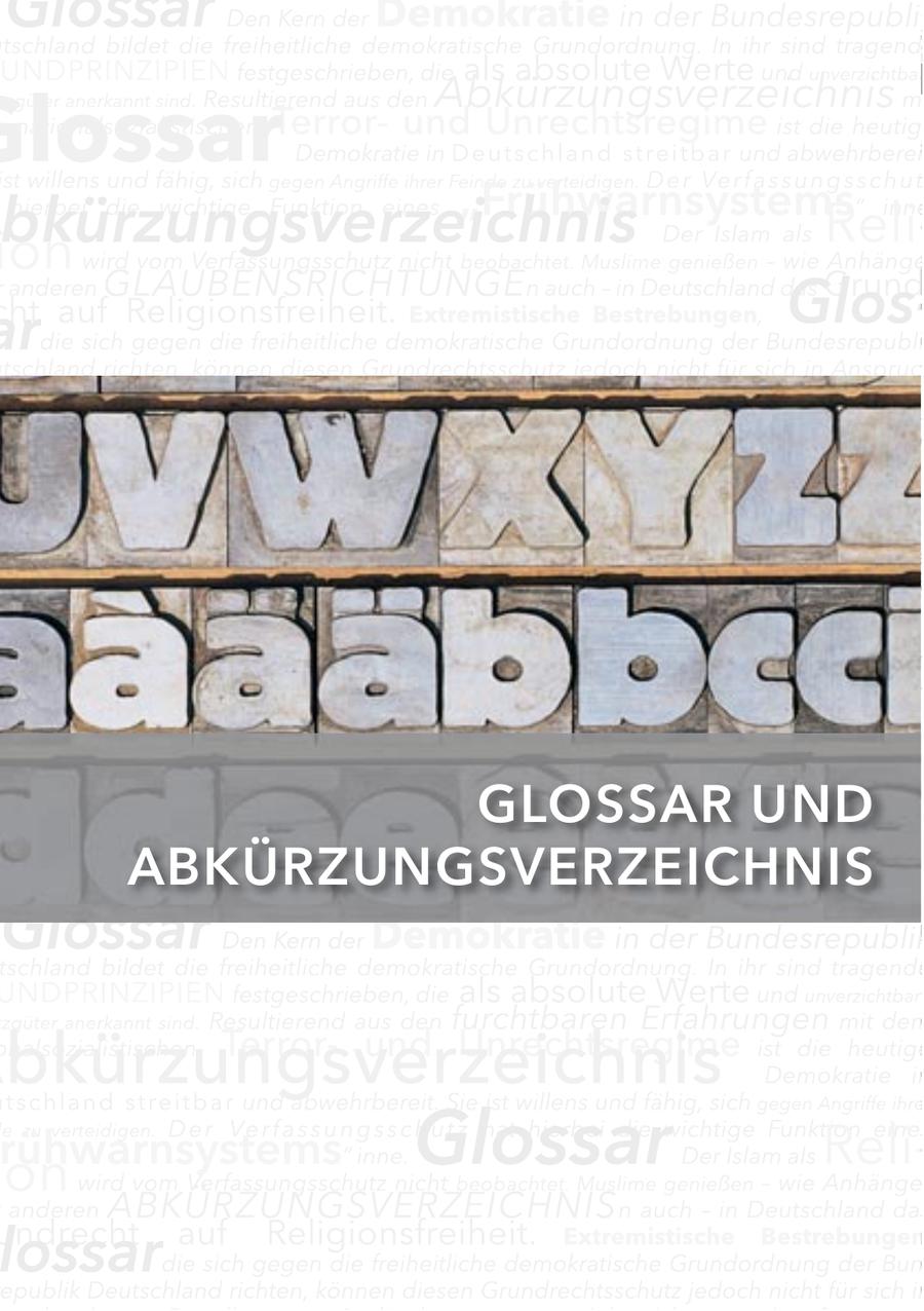 asGlossar Glossar DenDenKernKern derder Demokratie Demokratie in der Bundesrepublik in der Bundesrepubli RUNDPRINZIPIEN festgeschrieben, die als absolute Werte und unverzichtbare Sc Deutsc tschland bildet die freiheitliche em nationalsozialistischen Terrordemokratische Grundordnung. und Unrechtsregime In ihr ist die Gloss sind tragend heutige UNDPRINZIPIEN egen festgeschrieben, Angriffe ihrer Feinde zu verteidigen.die DeralsVerfassungsschutz absolute Werte hatundhierbei die wic unverzichtbar Abkürzungsverzeichnis lossar tzgüter anerkannt sind. Resultierend aus den m nationalsozialistischen Terrorund Unrechtsregime ist die heutig Demokratie in Deutschla n d s t re i t b a r und abwehrberei st willens und fähig, sich gegen Angriffe ihrer Feinde zu verteidigen. D e r Ve r f a s s u n g s s c h u t "Frühwarnsystems bkürzungsverzeichnis ion hierbei die wichtige Funktion eines Der Islam als wird vom Verfassungsschutz nicht beobachtet. Muslime genießen - wie Anhänge Reli- " inne anderen GLAUBENSRICHTUNGE n auch - in Deutschland das Grund arht auf Religionsfreiheit. Extremistische Bestrebungen, die sich gegen die freiheitliche demokratische Grundordnung der Bundesrepubli Glostschland richten, können diesen Grundrechtsschutz jedoch nicht für sich in Anspruc men. Der allgemeine Ausländerextremismus (ohne Islamismus) umfasst extremistisch terroristische Bestrebungen von in Deutschland lebenden Personen mit Migrationshin rund. Diese politischen Bestrebungen stehen in der Regel im Zusammenhang mit pol h-gesellschaftlichen Entwicklungen im jeweiligen Herkunftsland. Beseitigung der freiheitlichen demokratischen Grundordnung und die Errichtung eine litären, sozialistisch-kommunistischen Systems oder einer "herrschaftsfreien Gesellschaft die Ziele linksextremistischer Bestrebungen. odoxe Kommunisten wie die Deutsche Kommunistische Partei (DKP) oder Strömungen i Partei DIE LINKE. orientieren sich an einer extremistischen Ideologie, die sich auf die Leh GLOSSAR UND ABKÜRZUNGSVERZEICHNIS Glossar Den Kern der Demokratie in der Bundesrepublik tschland bildet die freiheitliche demokratische Grundordnung. In ihr sind tragende UNDPRINZIPIEN festgeschrieben, die als absolute Werte und unverzichtbar zgüter anerkannt sind. Resultierend aus den furchtbaren Erfahrungen mit dem bkürzungsverzeichnis onalsozialistischen Terrorund Unrechtsregime ist die heutige Demokratie in ts c h l a n d s treitbar und abwehrbereit. Sie ist willens und fähig, sich gegen Angriffe ihre on " inne. Glossar Der Islam als wird vom Verfassungsschutz nicht beobachtet. Muslime genießen - wie Anhänge Reli- e zu verteidigen. D e r Ve r f a s s u n g s s c h u t z hat hierbei die wichtige Funktion eines rühwarnsystems anderen ABKÜRZUNGSVERZEICHNIS n auch - in Deutschland das undrecht auf Religionsfreiheit. Extremistische Bestrebungen lossar die sich gegen die freiheitliche demokratische Grundordnung der Bun epublik Deutschland richten, können diesen Grundrechtsschutz jedoch nicht für sich in
